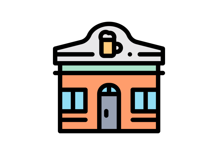 bar cartoon bar building from Franklin Pest Solutions