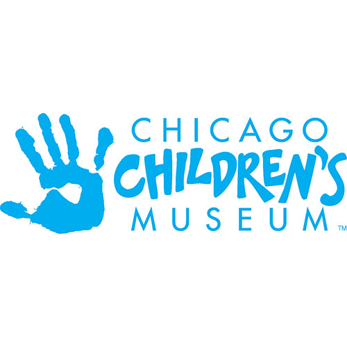 Chicago Children’s Museum logo with a blue handprint to the left and stylized blue text on a white background—unrelated to Retail Pest Products.