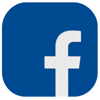 A blue square icon with rounded corners featuring a white lowercase "f" in the center, representing the Facebook logo, commonly used for raising awareness on social media platforms.