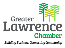 chamber logo Logo for Greater Lawrence Chamber with three stylized green trees and the tagline "Building Business. Connecting Community." Perfect for organizations or Indianapolis Pest Control Services emphasizing growth and community connections.